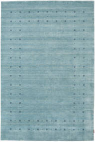  190X290 Einfarbig Loribaf Loom Fine Delta Teppich - Hellblau Wolle