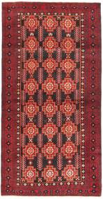  Persisk Beluch Tæppe 99X195 Rød/Mørkerød (Uld, Persien/Iran)