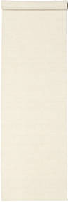 Vista 80X300 Small Off White Plain (Single Colored) Runner Wool Rug