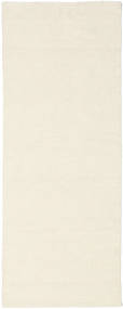 Vista 80X200 Small Off White Plain (Single Colored) Runner Wool Rug