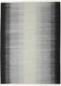  240X340 大 Ikat 絨毯 - ブラック/グレー ウール