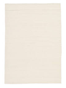  140X200 Plain (Single Colored) Small Vista Rug - Off White Wool, 