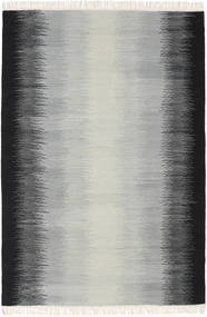  140X200 Small Ikat Rug - Black/Grey Wool
