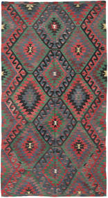  Kelim Vintage Turkki Matot 172X323 Punainen/Tummanharmaa Carpetvista