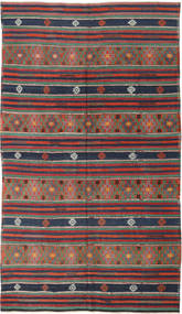  Orientalisk Kelim Turkisk Matta 175X308 Röd/Mörkgrå Ull, Turkiet Carpetvista
