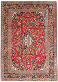 Keshan Teppich 247X351 Rot/Beige Wolle, Persien/Iran Carpetvista