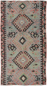  Orientalisk Kelim Vintage Turkisk Matta 153X292 Grå/Brun Ull, Turkiet Carpetvista