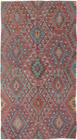  158X293 Kelim Vintage Türkei Teppich Rot/Grau Türkei Carpetvista