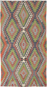 Kelim Vintage Türkei Teppich 172X321 Grau/Grün Wolle, Türkei Carpetvista