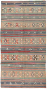  Orientalischer Kelim Türkei Teppich 170X330 Grau/Orange Wolle, Türkei Carpetvista
