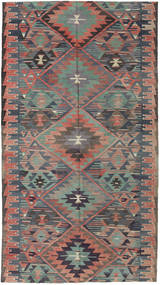  Orientalischer Kelim Türkei Teppich 163X292 Rot/Grau Wolle, Türkei Carpetvista