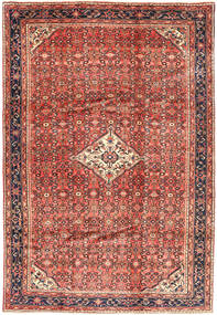 絨毯 ペルシャ ホセイナバード 210X302 レッド/オレンジ (ウール, ペルシャ/イラン)