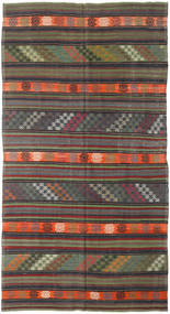 絨毯 オリエンタル キリム トルコ 182X343 茶色/ダークグレー (ウール, トルコ)