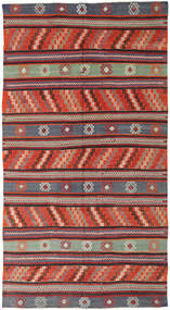 Kelim Türkei Teppich 170X314 Rot/Grau Wolle, Türkei Carpetvista