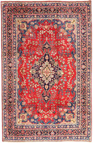 192X294 Maschad Teppich Orientalischer Rot/Dunkelrosa (Wolle, Persien/Iran) Carpetvista