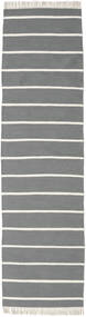 Dorri Stripe 80X300 Small Grey Striped Runner Wool Rug