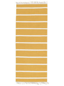 Dorri Stripe 80X200 Pequeno Amarelo Mostarda/Amarelo Listrado Passadeira Tapete Lã