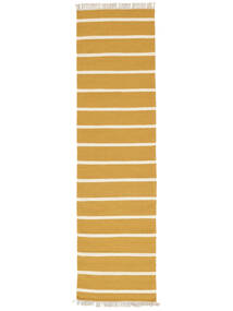 Dorri Stripe 80X300 Malý Hořčicově Žlutá/Žlutá Pruhovaný Běhoun Vlněný Koberec