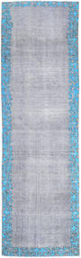 絨毯 ペルシャ カラード ヴィンテージ 80X262 廊下 カーペット ライトブルー/ブルー (ウール, ペルシャ/イラン)
