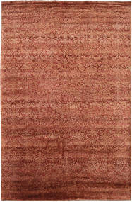 193X300 Tapis Damask Moderne Marron/Rouge (Inde) Carpetvista
