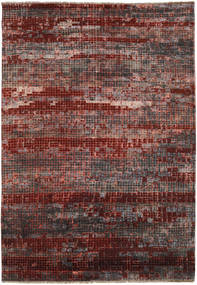 166X240 Tapete Damask Moderno Vermelho/Vermelho Escuro (Lã, Índia) Carpetvista