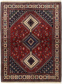 Yalameh Teppich 156X203 Dunkelrot/Beige Wolle, Persien/Iran Carpetvista
