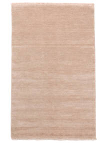 Handloom Fringes 100X160 小 ライトピンク 単色 ウール 絨毯