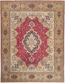 絨毯 オリエンタル タブリーズ パティナ 335X424 ベージュ/茶色 大きな (ウール, ペルシャ/イラン)