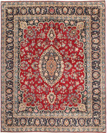 Tapete Mashad Patina 300X365 Vermelho/Laranja Grande (Lã, Pérsia/Irão)