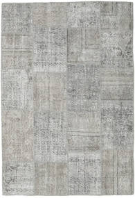  Patchwork Rug 158X230 Wool Grey/Light Grey Small Carpetvista