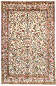  Persian Kerman Lavar Rug 195X295 Beige/Light Grey Carpetvista