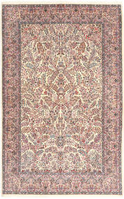 Kerman Lavar Teppich 213X315 Beige/Orange Wolle, Persien/Iran Carpetvista