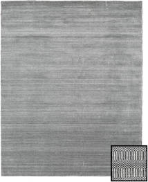 190X240 Bambus Grass Teppich - Schwarz/Grau Moderner Schwarz/Grau (Wolle/Bambus-Seide, Indien)