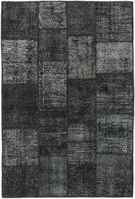 Patchwork Teppich 138X204 Dunkelgrau/Grau Wolle, Türkei Carpetvista