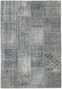 Patchwork Teppich 138X200 Grau Wolle, Türkei Carpetvista