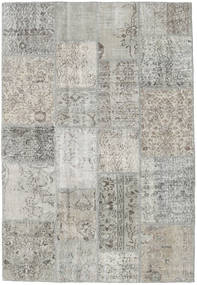 Patchwork Rug 138X201 Grey/Beige Wool, Turkey Carpetvista