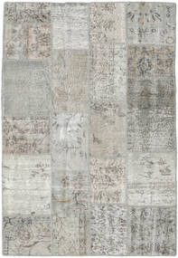 Patchwork Rug 139X203 Grey/Beige Wool, Turkey Carpetvista