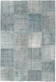  Patchwork Rug 157X230 Wool Grey/Light Grey Small Carpetvista