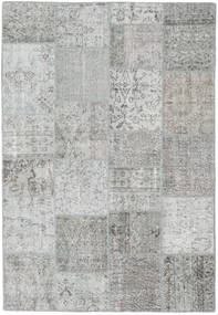  Patchwork Rug 159X230 Wool Grey/Light Grey Small Carpetvista