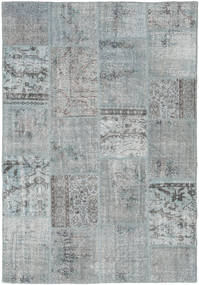  Patchwork Rug 157X231 Wool Grey/Light Grey Small Carpetvista