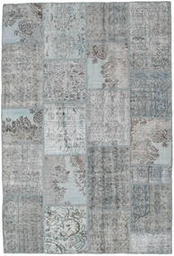 158X234 Patchwork Teppich Moderner Grau/Hellgrau (Wolle, Türkei) Carpetvista