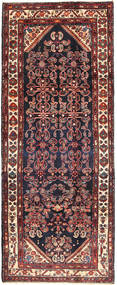 112X290 Hamadan Orientalisk Hallmatta Röd/Mörkgrå (Ull, Persien/Iran) Carpetvista