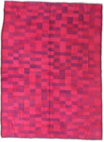 Colored Vintage Rug 144X195 Pink/Dark Pink Wool, Turkey Carpetvista