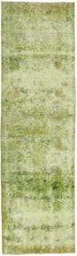 81X276 Colored Vintage Rug Modern Runner
 Green (Wool, Turkey) Carpetvista