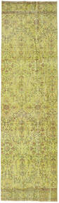  Colored Vintage Rug 80X282 Wool Green/Yellow Small Carpetvista