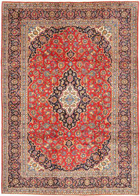  Kashan Szőnyeg 252X348 Perzsa Gyapjúszőnyeg Piros/Bézs Nagy Carpetvista