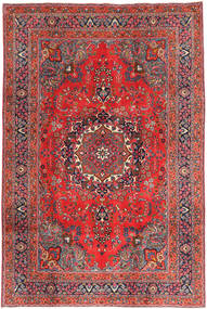 絨毯 マシュハド 197X295 レッド/グレー (ウール, ペルシャ/イラン)