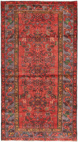 絨毯 ハマダン 108X207 レッド/茶色 (ウール, ペルシャ/イラン)