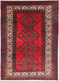  Shiraz Tapete 218X300 Persa Lã Vermelho/Vermelho Escuro Carpetvista
