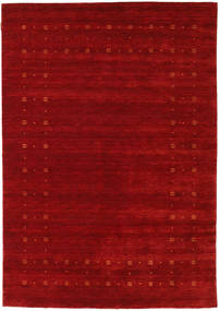 160X230 Plain (Single Colored) Loribaf Loom Fine Delta Rug - Red Wool